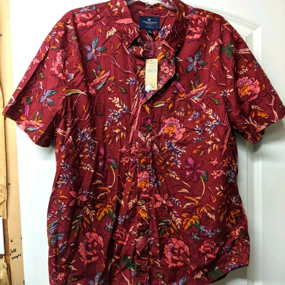 American eagle Hawaiian style button-down shirt